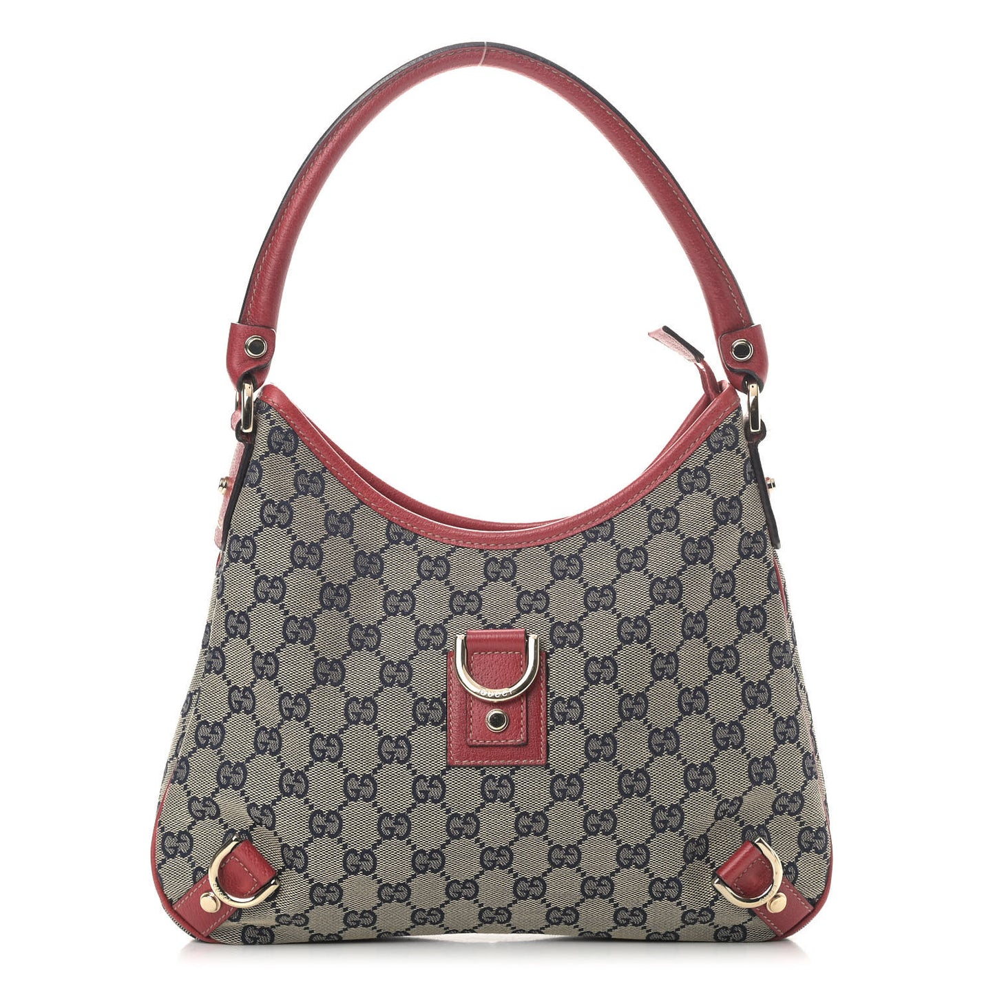 Monogram Medium Abbey D Ring Hobo Navy Red