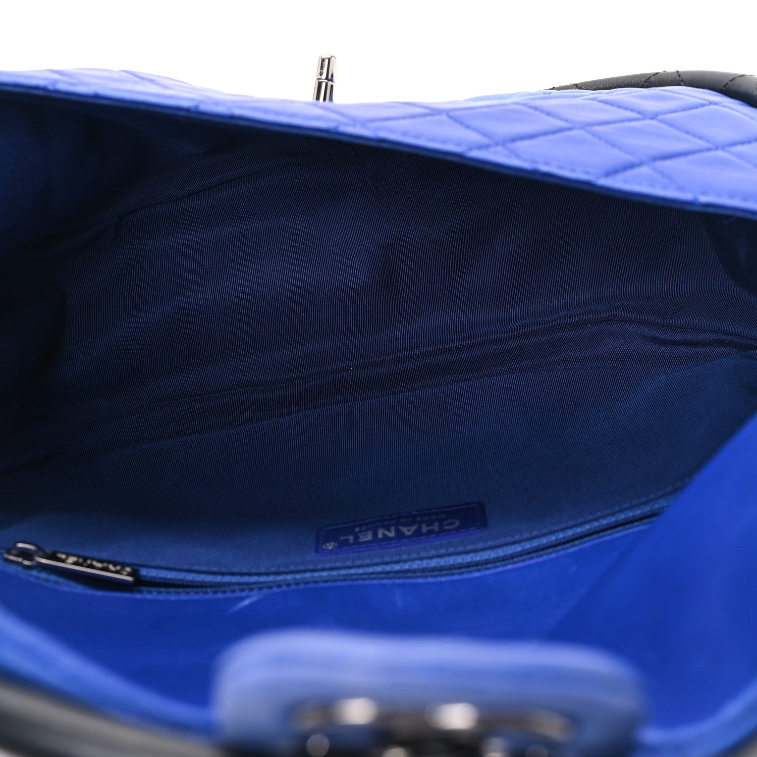 Chanel Lambskin Quilted Medium Hula Hoop Flap Blue 5 of 10