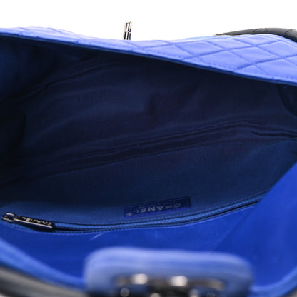 Chanel Lambskin Quilted Medium Hula Hoop Flap Blue 5 of 10