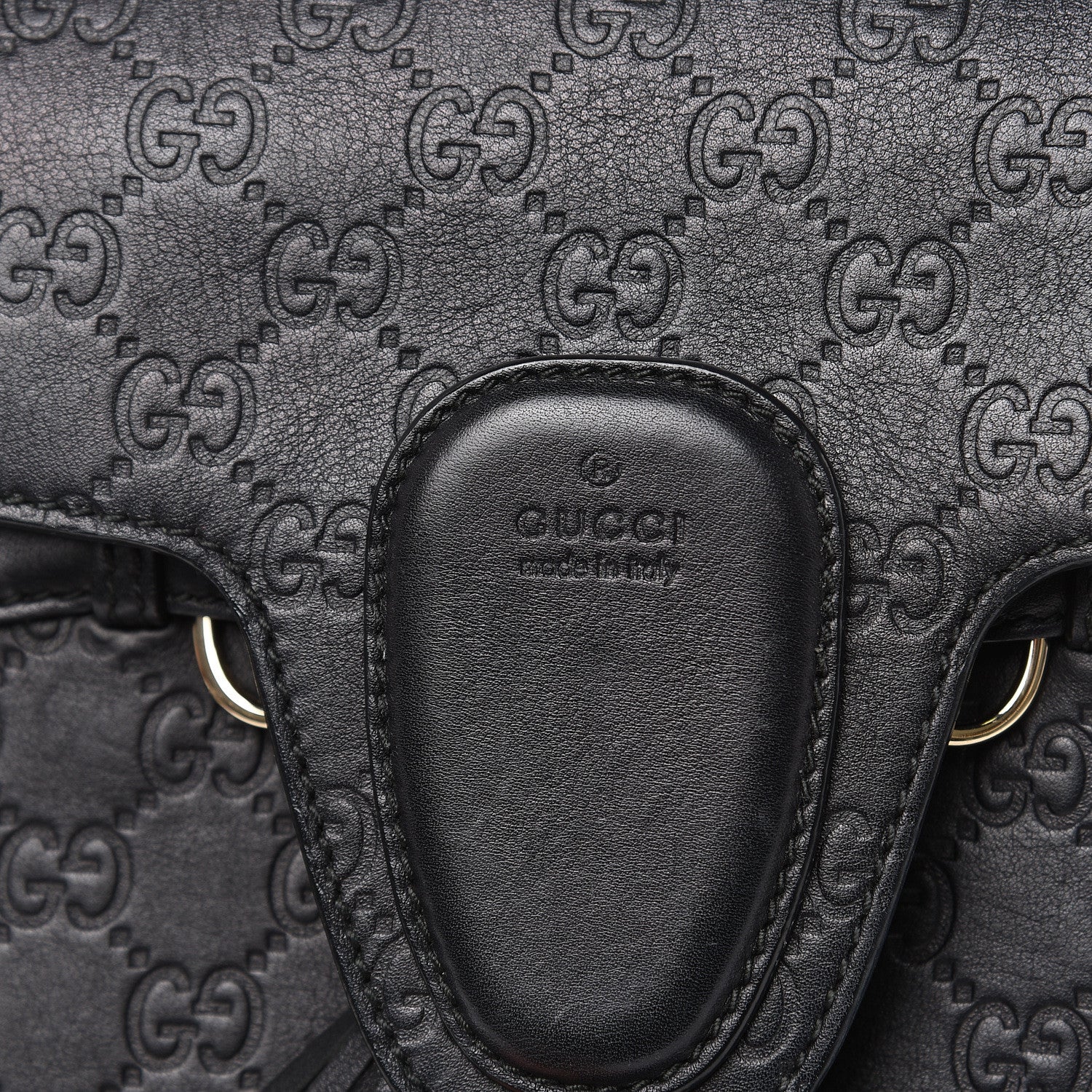 Gucci Guccissima Large Emily Chain Shoulder Bag Black 11 of 16