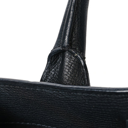 Burberry Derby Calfskin House Check Small Banner Tote Black 14 of 14