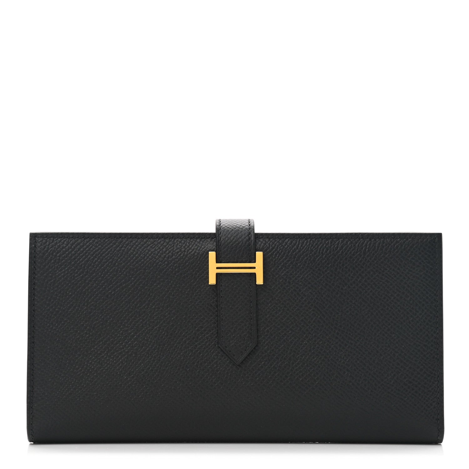 Hermes Epsom Bearn Gusset Wallet Black 1 of 7
