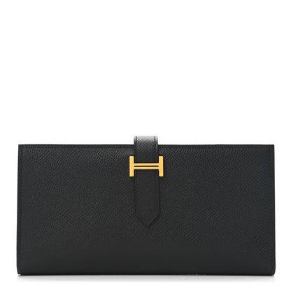 Hermes Epsom Bearn Gusset Wallet Black 1 of 7