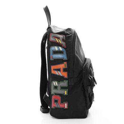 Prada Nylon Tessuto Logo Patch Backpack Black 10 of 10