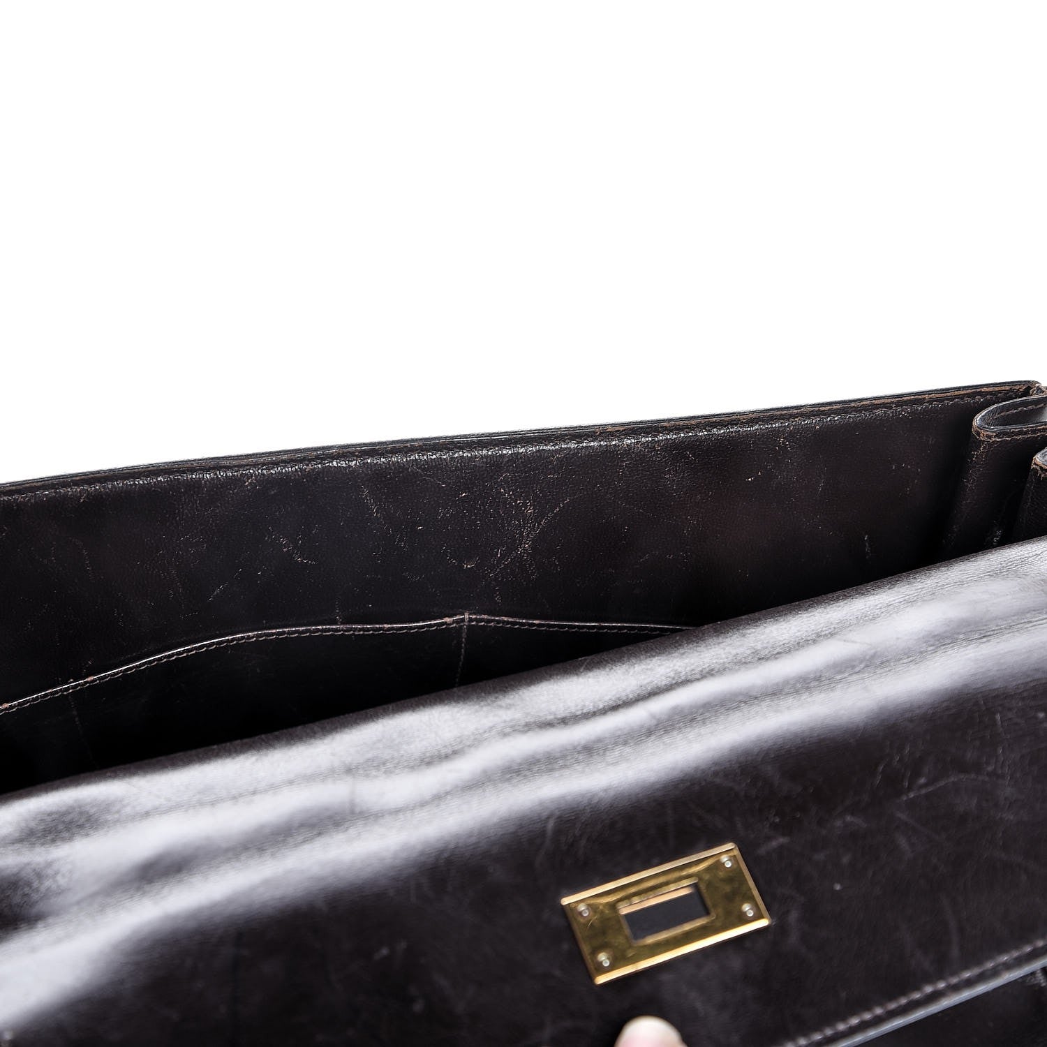 Hermes Box Kelly Retourne 32 Chocolate 40 of 53