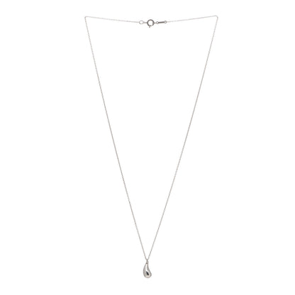 Tiffany Sterling Silver 12mm Elsa Peretti Tear Drop Pendant Necklace 3 of 6