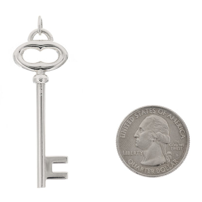 Tiffany Sterling Silver Vintage Oval Key Pendant 2 of 4