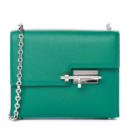 Hermes Chevre Mysore Mini Verrou Chaine Bag Bleu Paon 1 of 10
