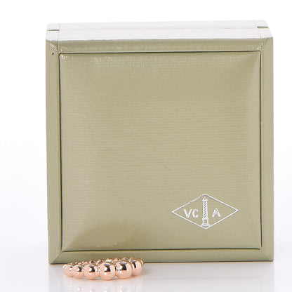 Van Cleef & Arpels 18K Rose Gold Perlee Pearls of Gold Variation Ring 53 6.5 7 of 7
