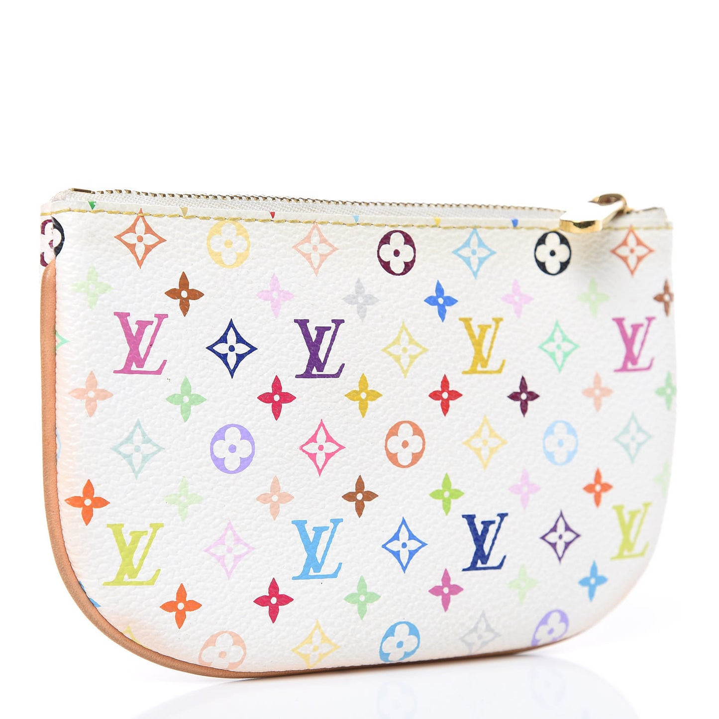 Monogram Multicolor Pochette Plate MM White