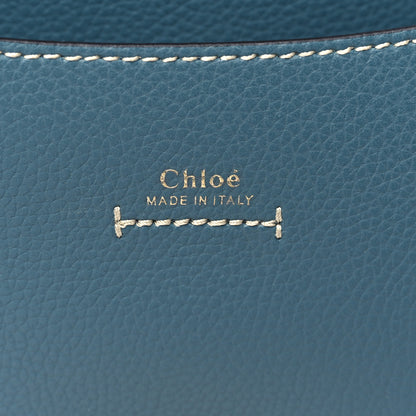 Chloe Grained Calfskin Small Darryl Saddle Crossbody Bag Mirage Blue 6 of 10