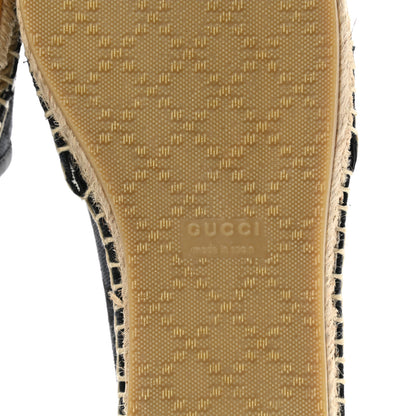 Gucci Monogram Espadrilles 36 Black 6 of 9