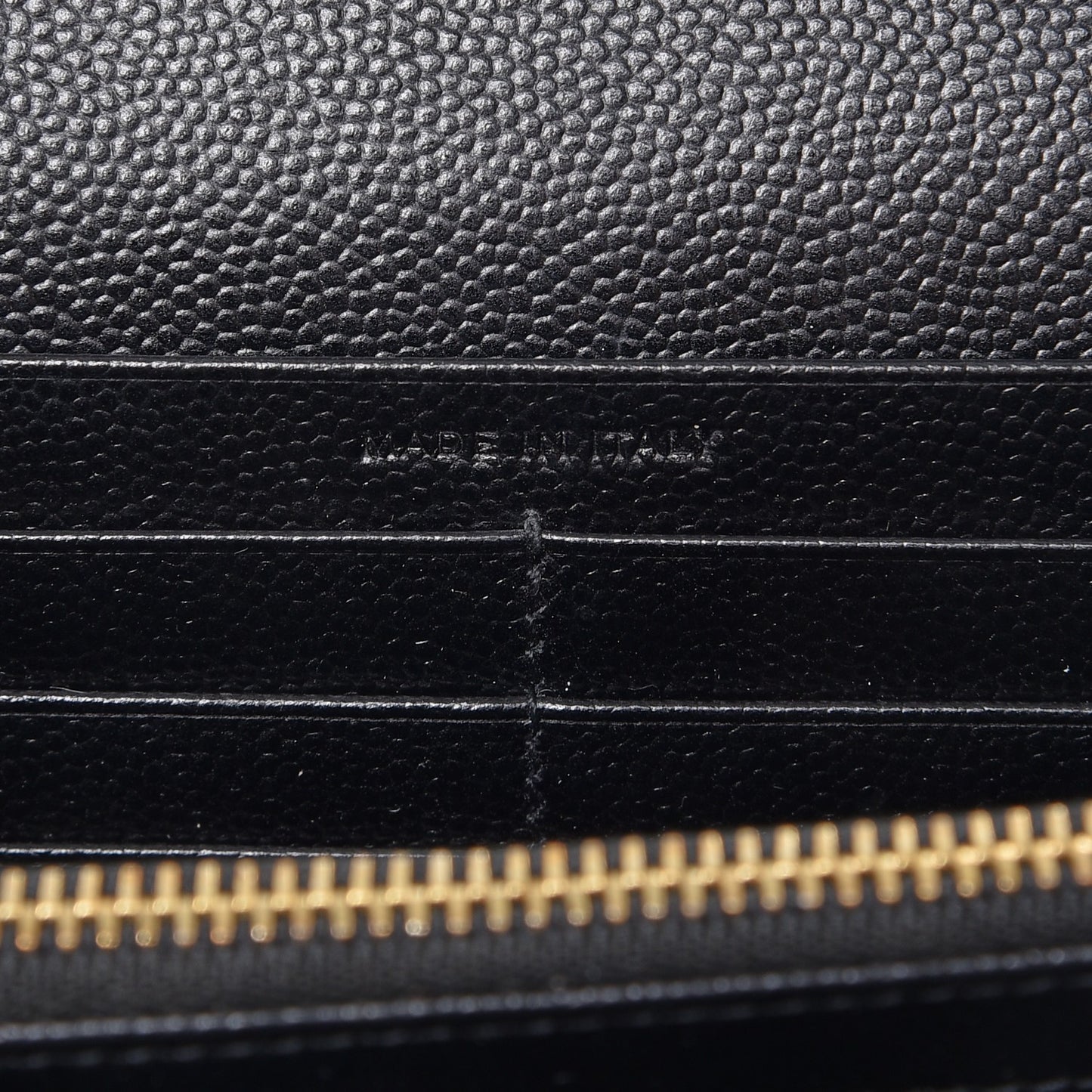 Grain De Poudre Matelasse Chevron Monogram Flap Wallet Black