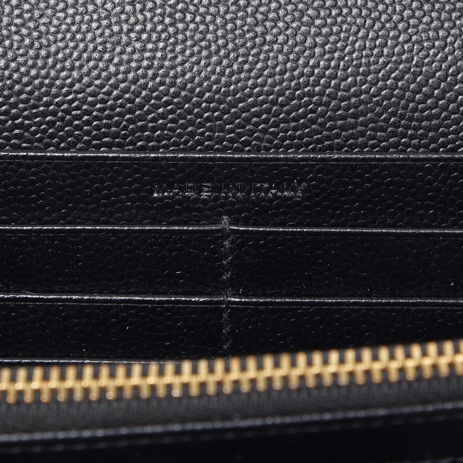 Saint Laurent Grain De Poudre Matelasse Chevron Monogram Flap Wallet Black 7 of 9