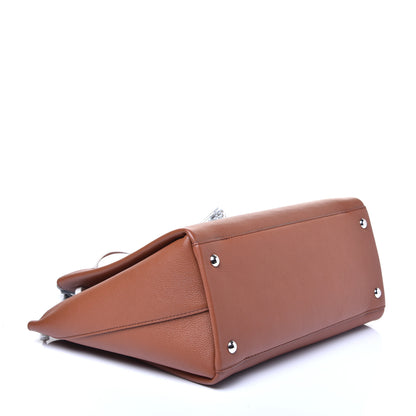 Louis Vuitton Calfskin Lockmeto Caramel Creme Black 4 of 10