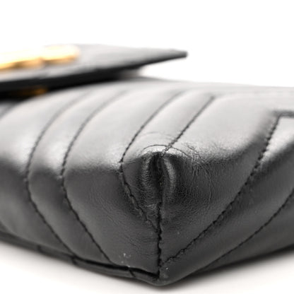 Gucci Calfskin Matelasse Mini GG Marmont Crossbody Bag Black 8 of 10