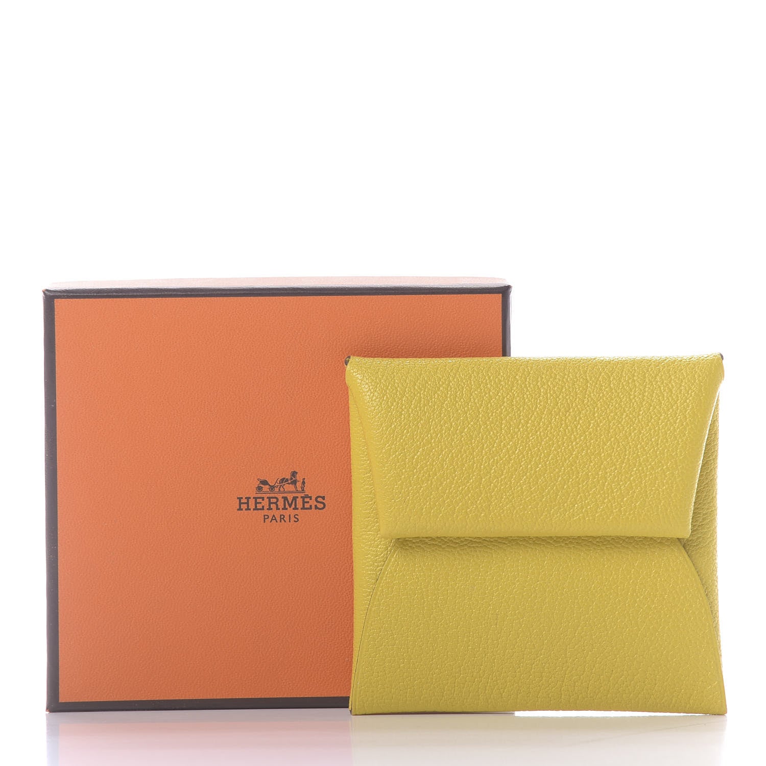 Hermes Chevre Mysore Bastia Coin Purse Jaune de Naples 10 of 10