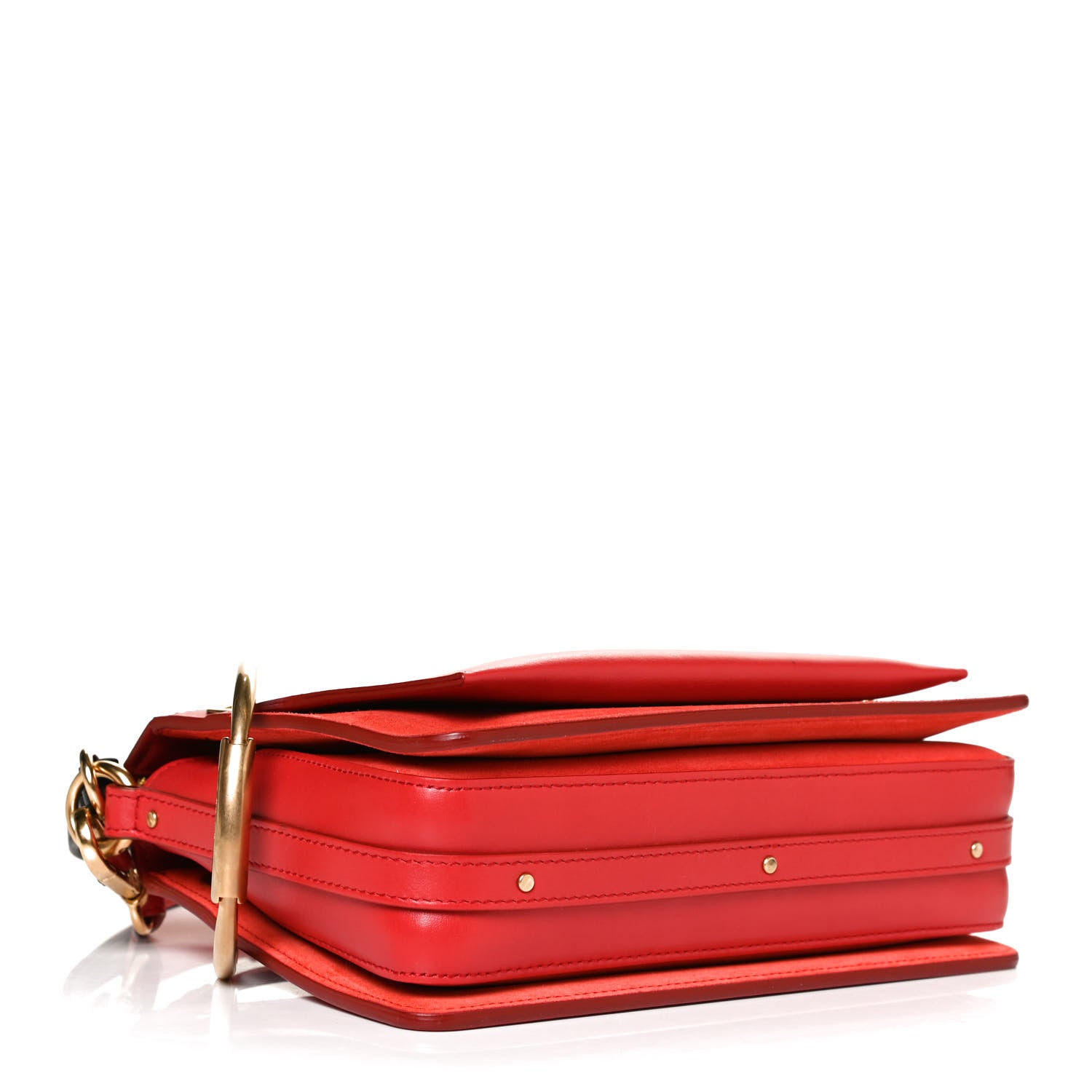 Chloe Calfskin Suede Small Roy Bag Plaid Red 4 of 11