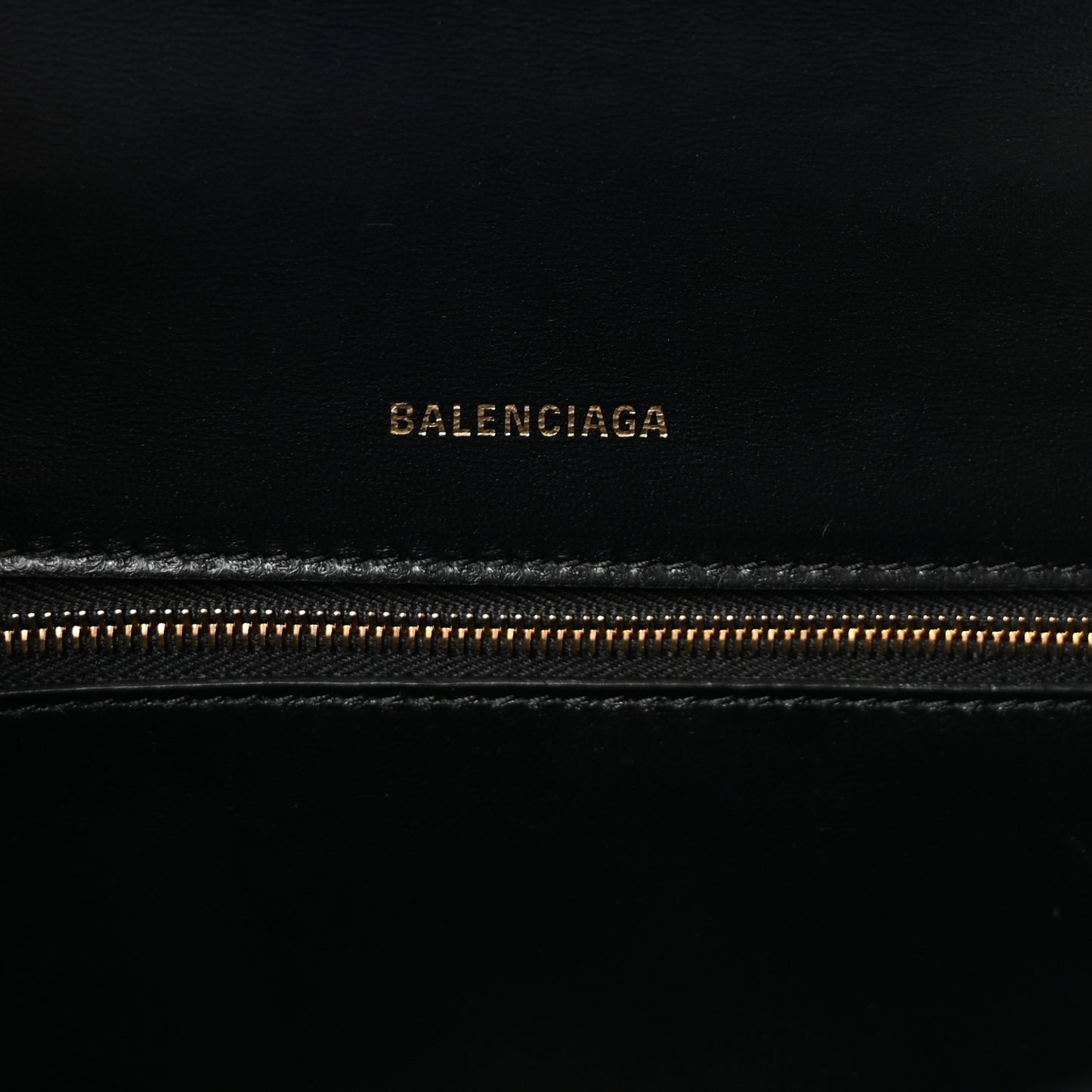 Shiny Box Calfskin Small Hourglass Top Handle Bag Black