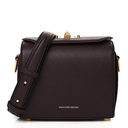 Alexander McQueen Fine Grain Goatskin Box Shoulder Bag 19 Bordeaux 1 of 10