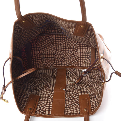 MCM Visetos Medium Liz Reversible Shopper Tote Cognac 13 of 16