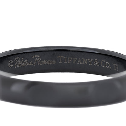 Tiffany Titanium Narrow Paloma Picasso Groove Band Ring 63 10.5 4 of 4