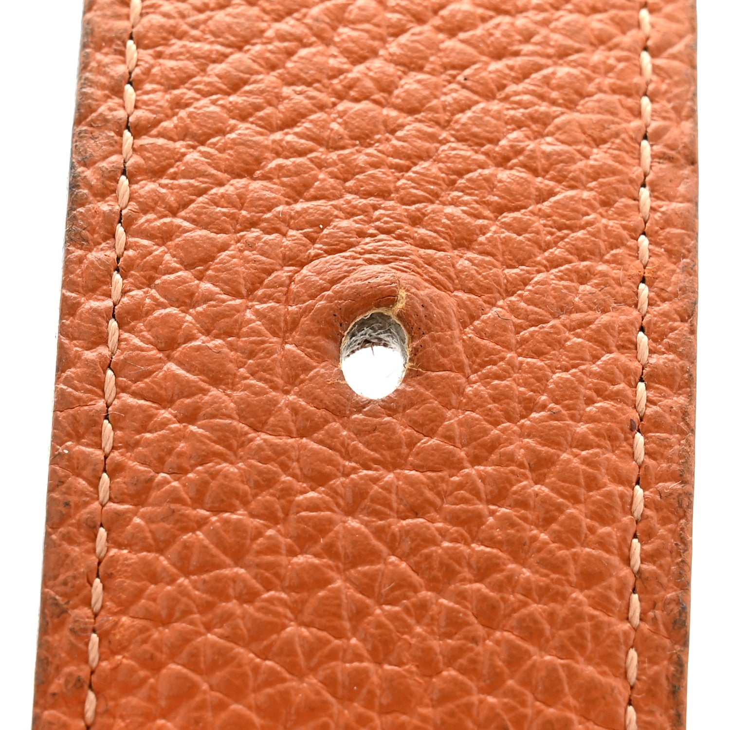Hermes Chamonix Togo 32mm H Belt 90 36 Chocolate Potiron 6 of 7