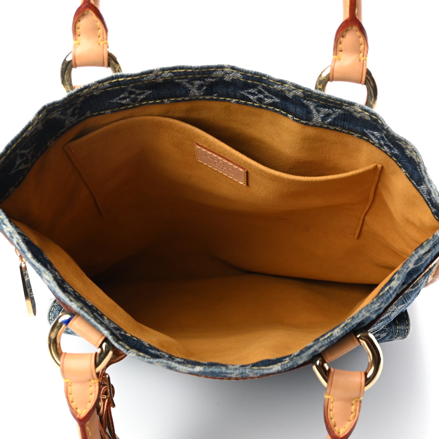 Louis Vuitton Monogram Denim Sac Plat Blue 4 of 6