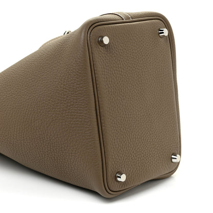 Hermes Taurillon Clemence Picotin Lock 18 PM Etoupe 7 of 9