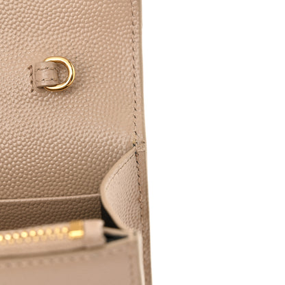 Saint Laurent Grain De Poudre Classic Monogram Kate Tassel Chain Wallet Dark Beige 11 of 12