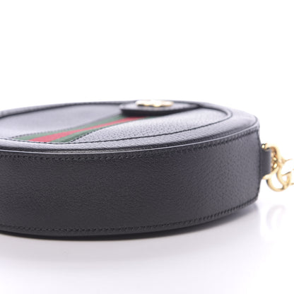 Gucci Grained Calfskin Web Mini Ophidia Round Shoulder Bag Black 9 of 10