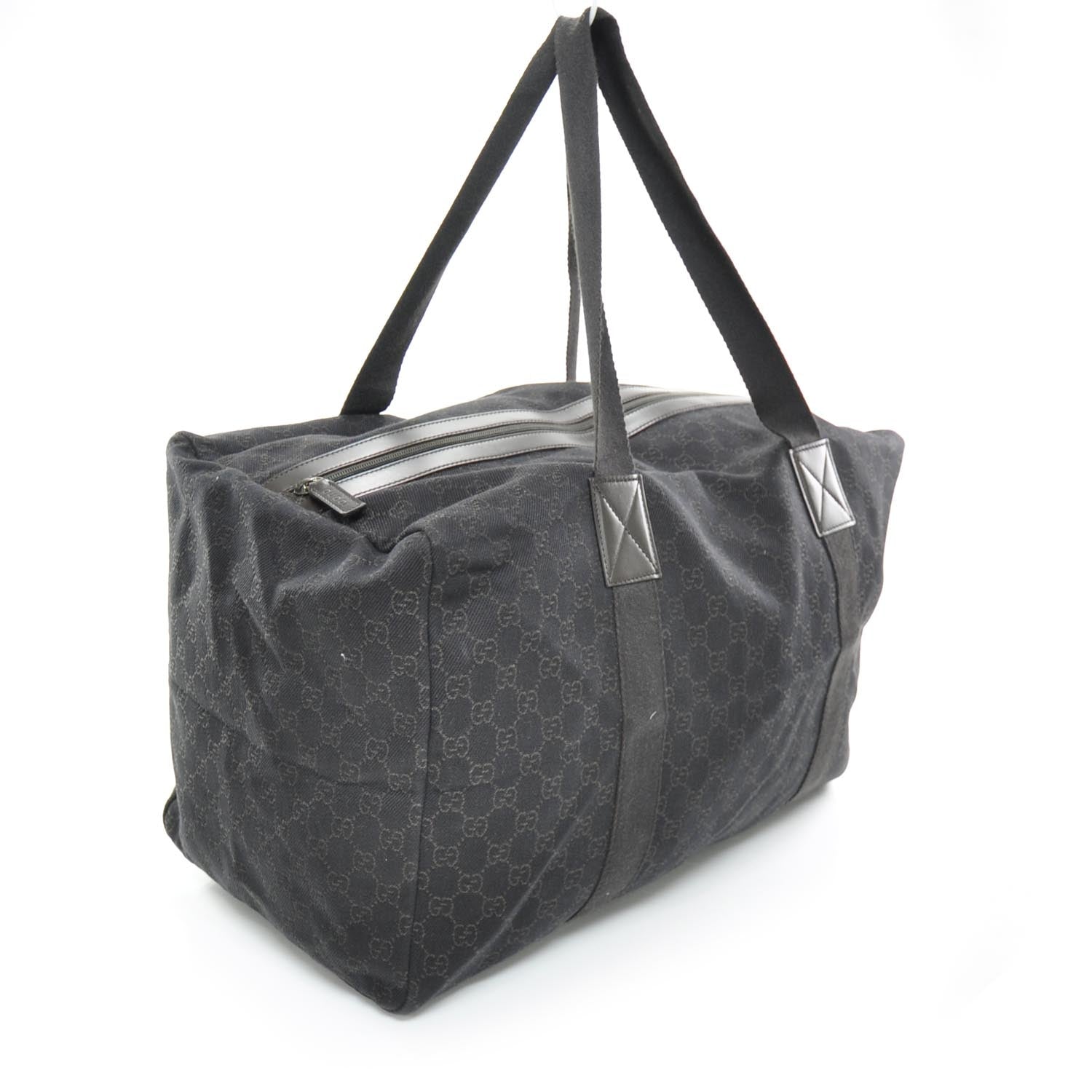 Gucci Monogram Large Duffle Bag Black 3 of 10