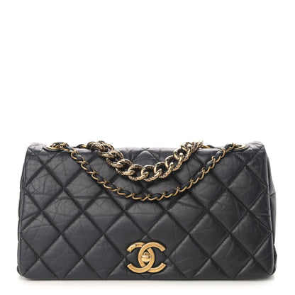 Chanel Aged Calfskin Quilted Small Pondichery Flap Black 1 of 10