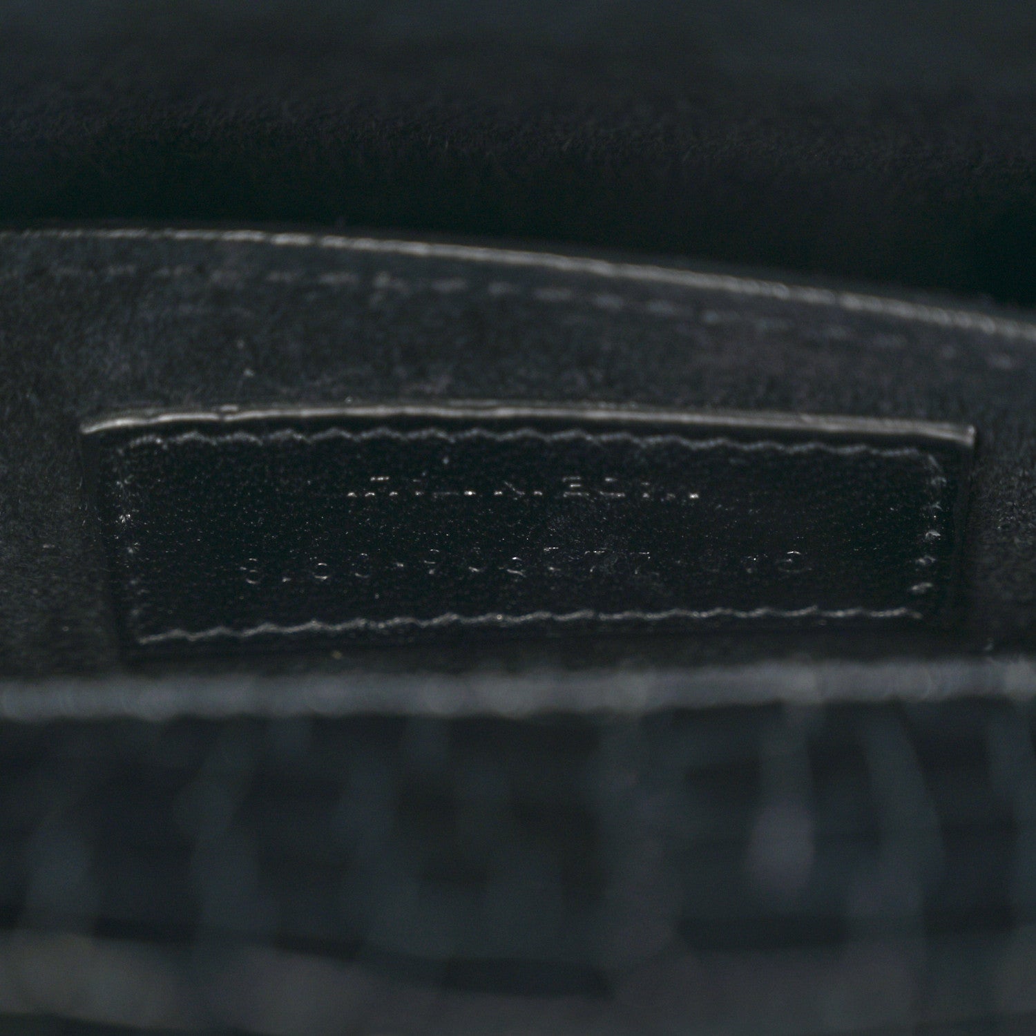 Saint Laurent Calfskin Crocodile Embossed Medium Monogram Sunset Black 7 of 10