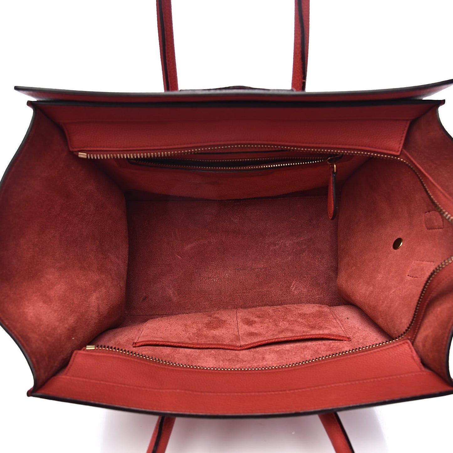 Drummed Calfskin Mini Luggage Coquelicot