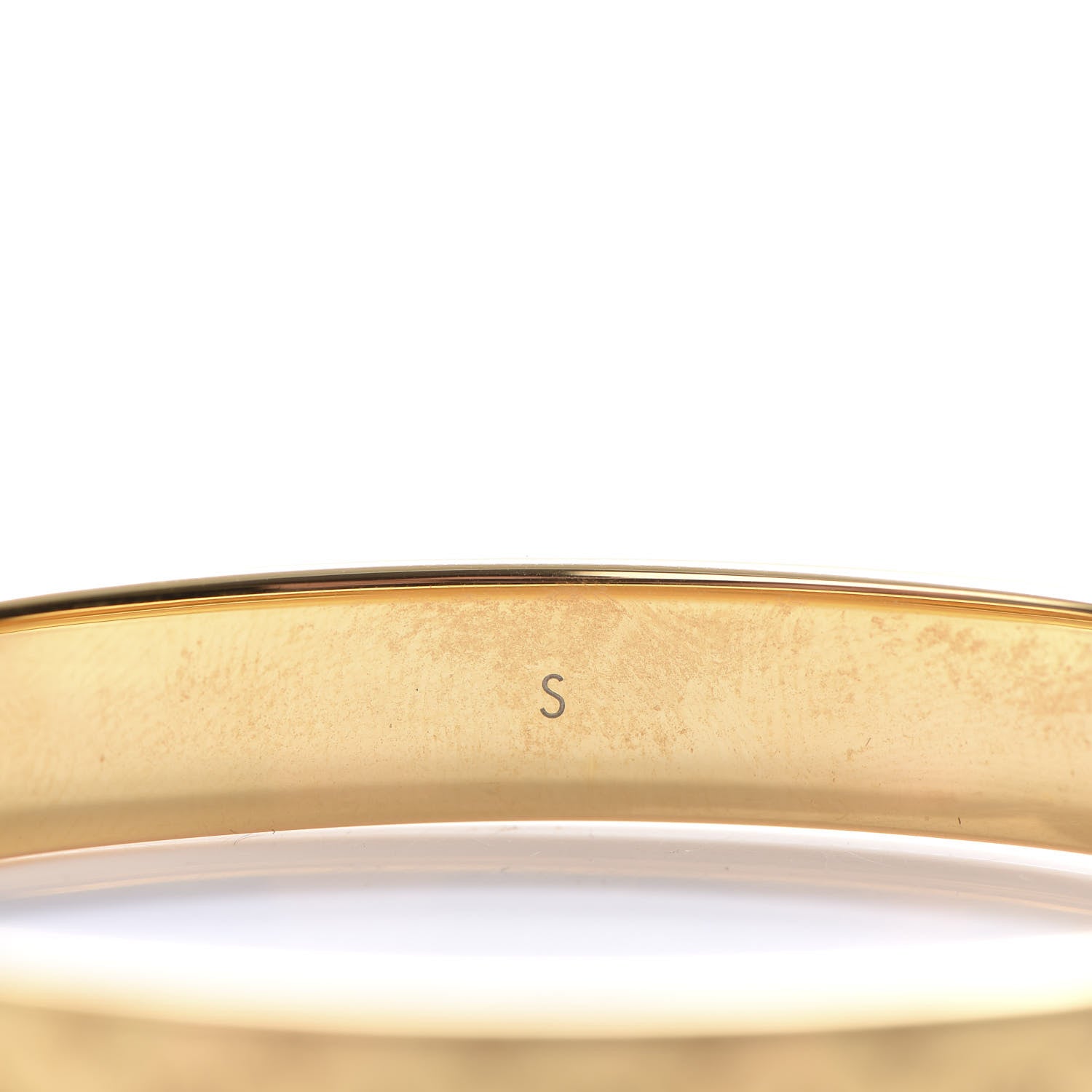 Louis Vuitton Brass Monogram Nanogram Cuff S Gold 5 of 7