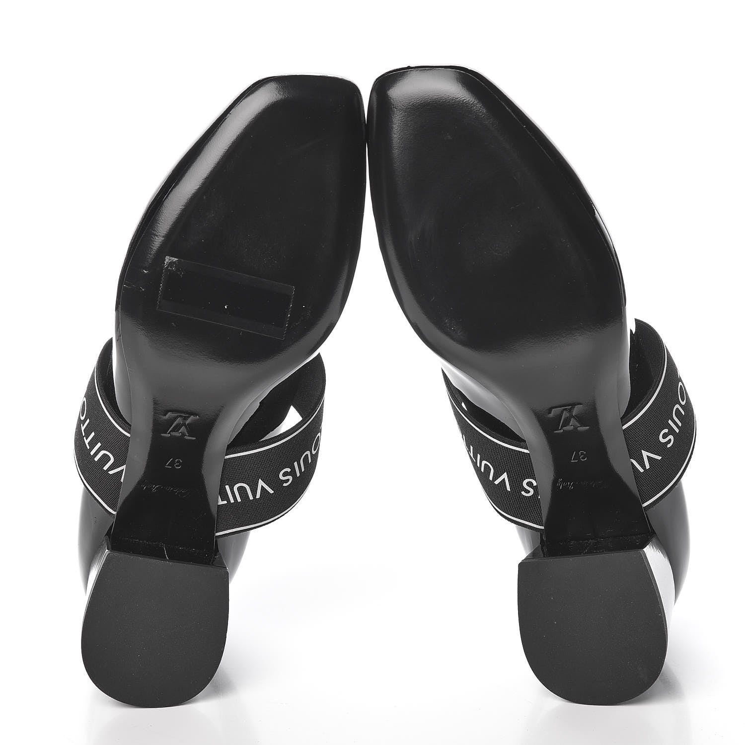 Louis Vuitton Patent Uncover Pumps 37 Black 5 of 9