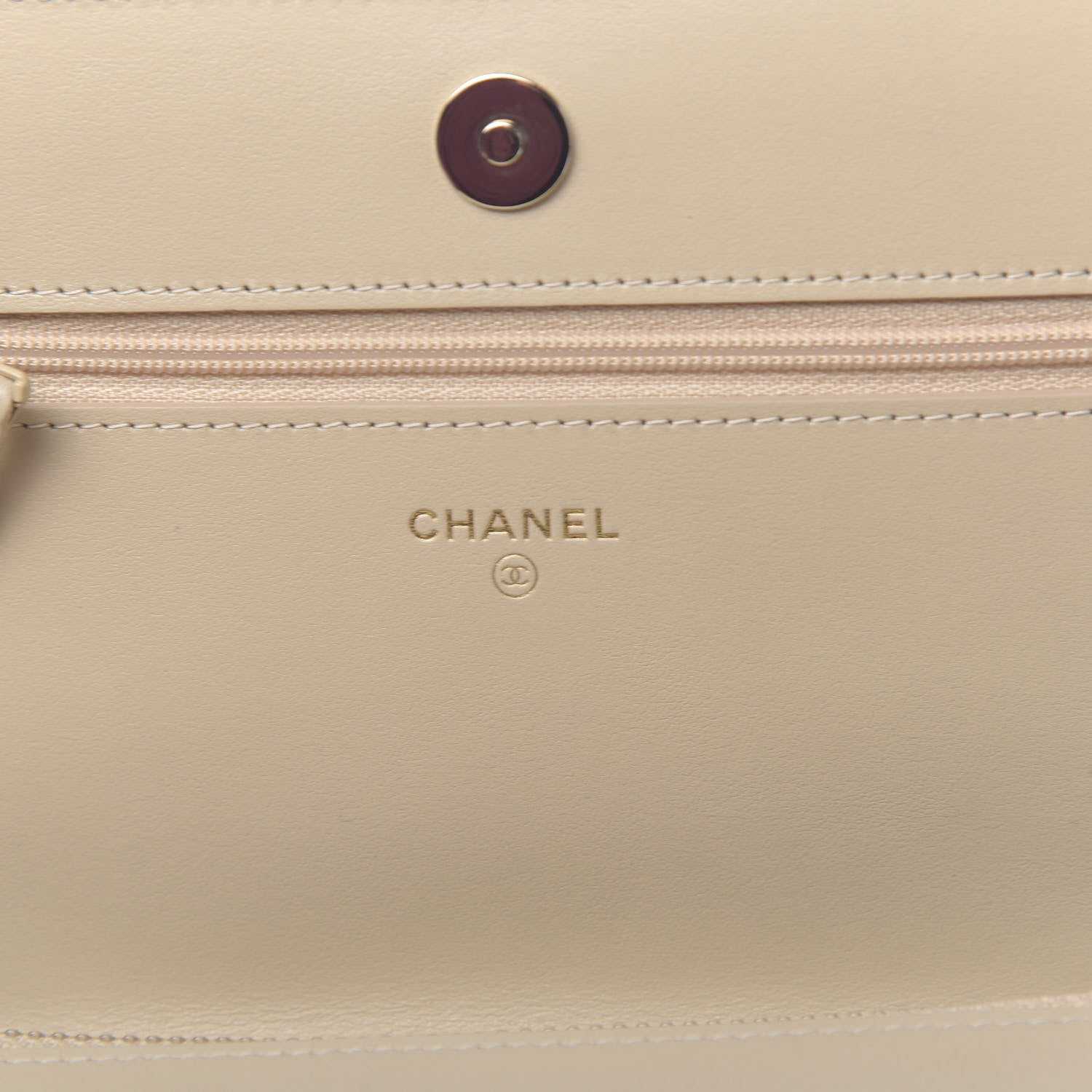 Chanel Tweed Shearling Quilted Wallet On Chain WOC and Coin Purse Beige Black 6 of 12