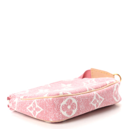 Louis Vuitton Denim Jacquard Monogram Micro Pochette Accessories Rose 6 of 6
