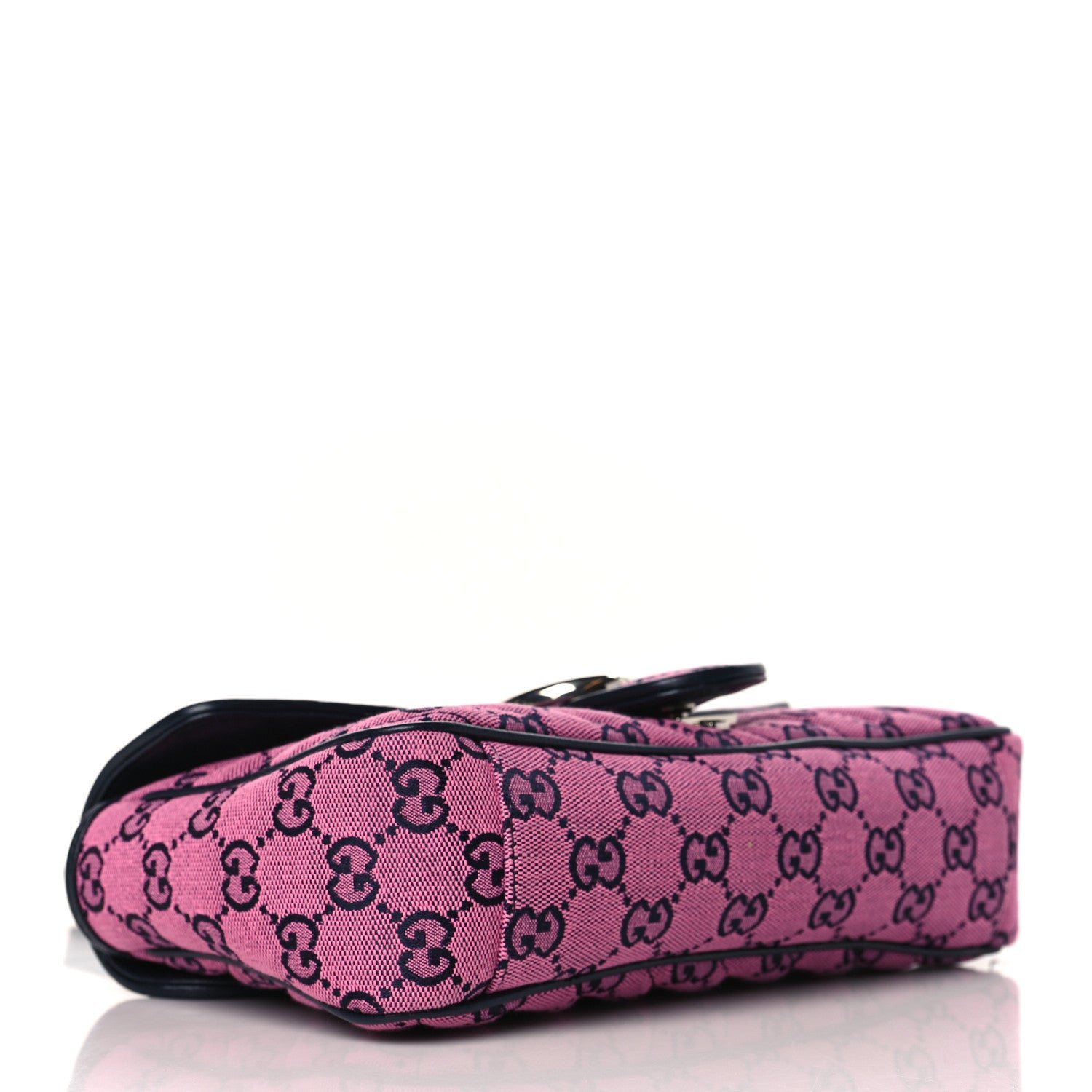 Gucci Monogram Multicolor Matelasse Diagonal Small GG Marmont Shoulder Bag Pink Blue 4 of 9