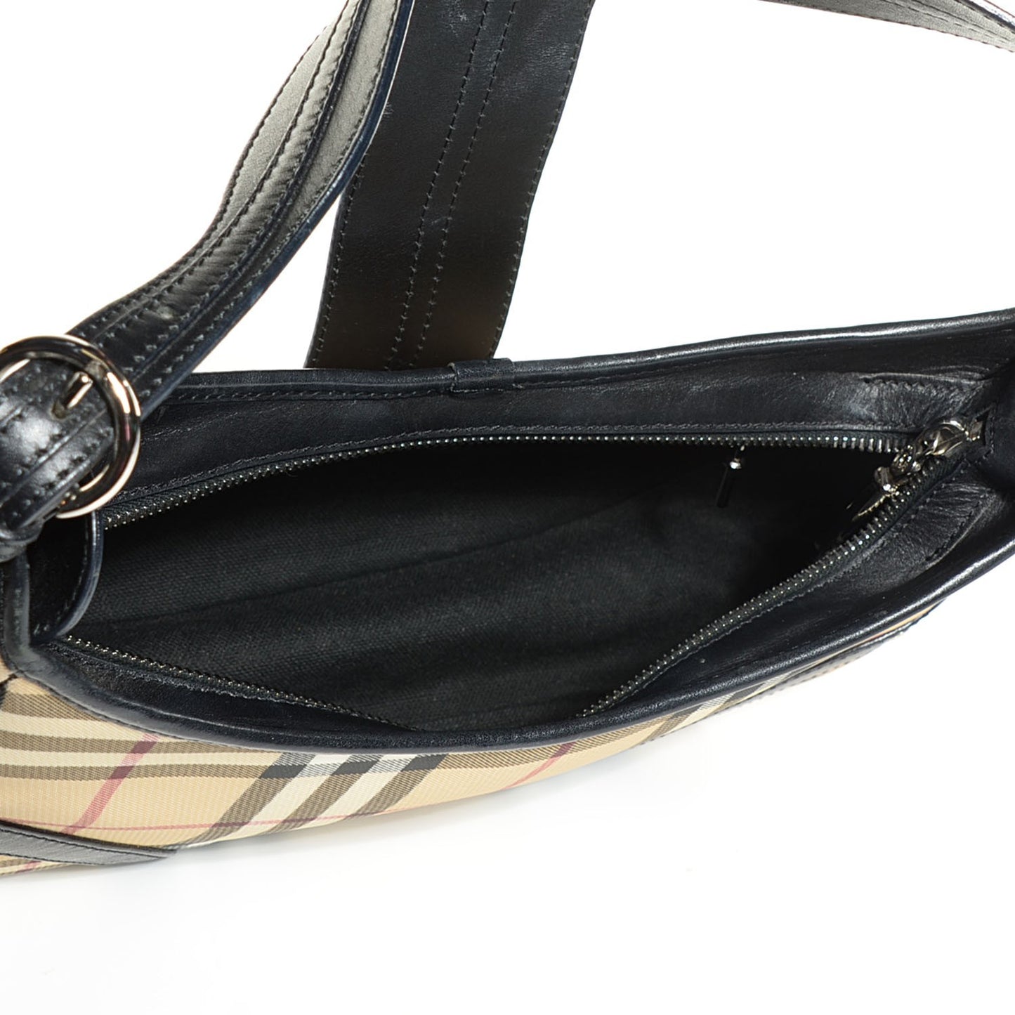 House Check Buckle Small Shoulder Bag Black