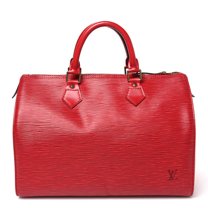 Louis Vuitton Epi Speedy 30 Castillan Red 1 of 11