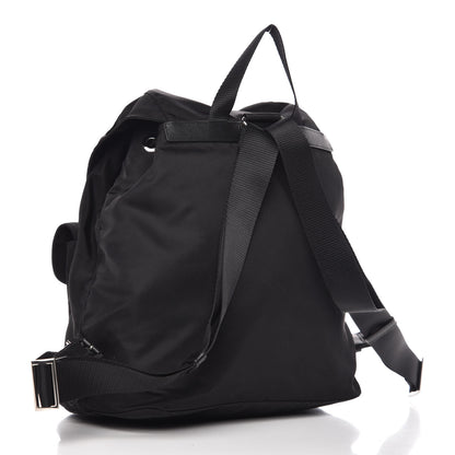 Prada Nylon Vela Saffiano Backpack Black 3 of 12