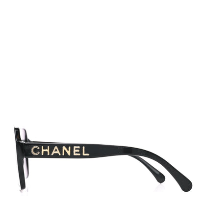 Chanel Acetate Polarized Square Sunglasses 5408 Black 3 of 8