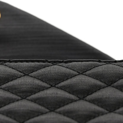 Saint Laurent Satin Mixed Matelasse Triquilt Medium Monogram Envelope Satchel Black 11 of 13