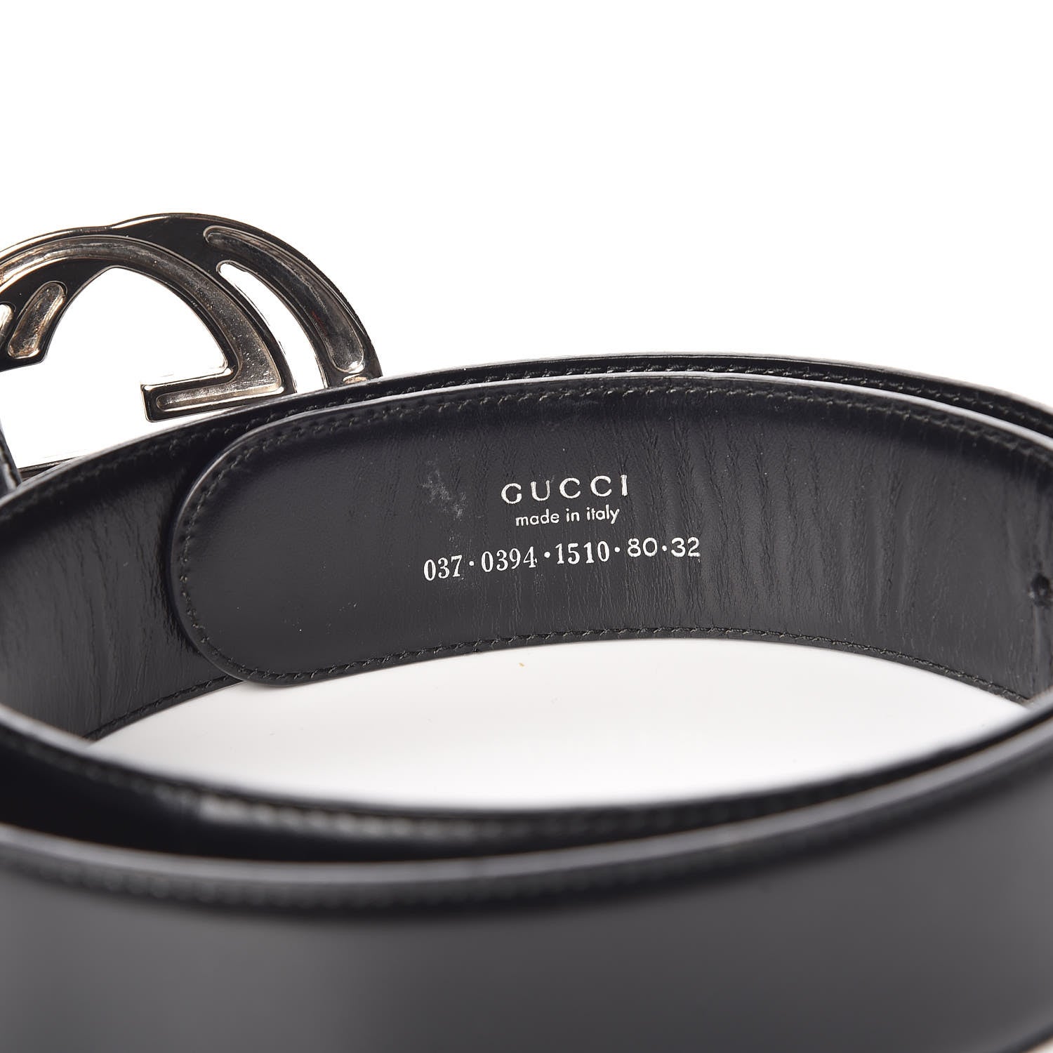 Gucci Calfskin Interlocking G Belt 80 32 Black 4 of 8