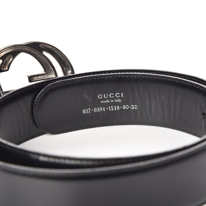 Gucci Calfskin Interlocking G Belt 80 32 Black 4 of 8