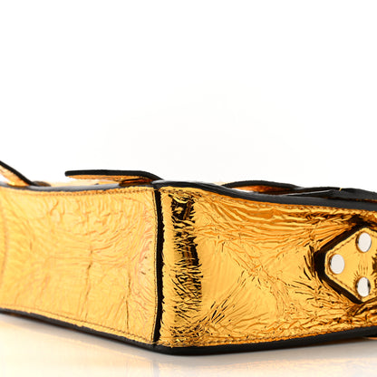 Proenza Schouler Metallic Paper Lambskin PS1 Mini Pouch Messenger Gold 9 of 10