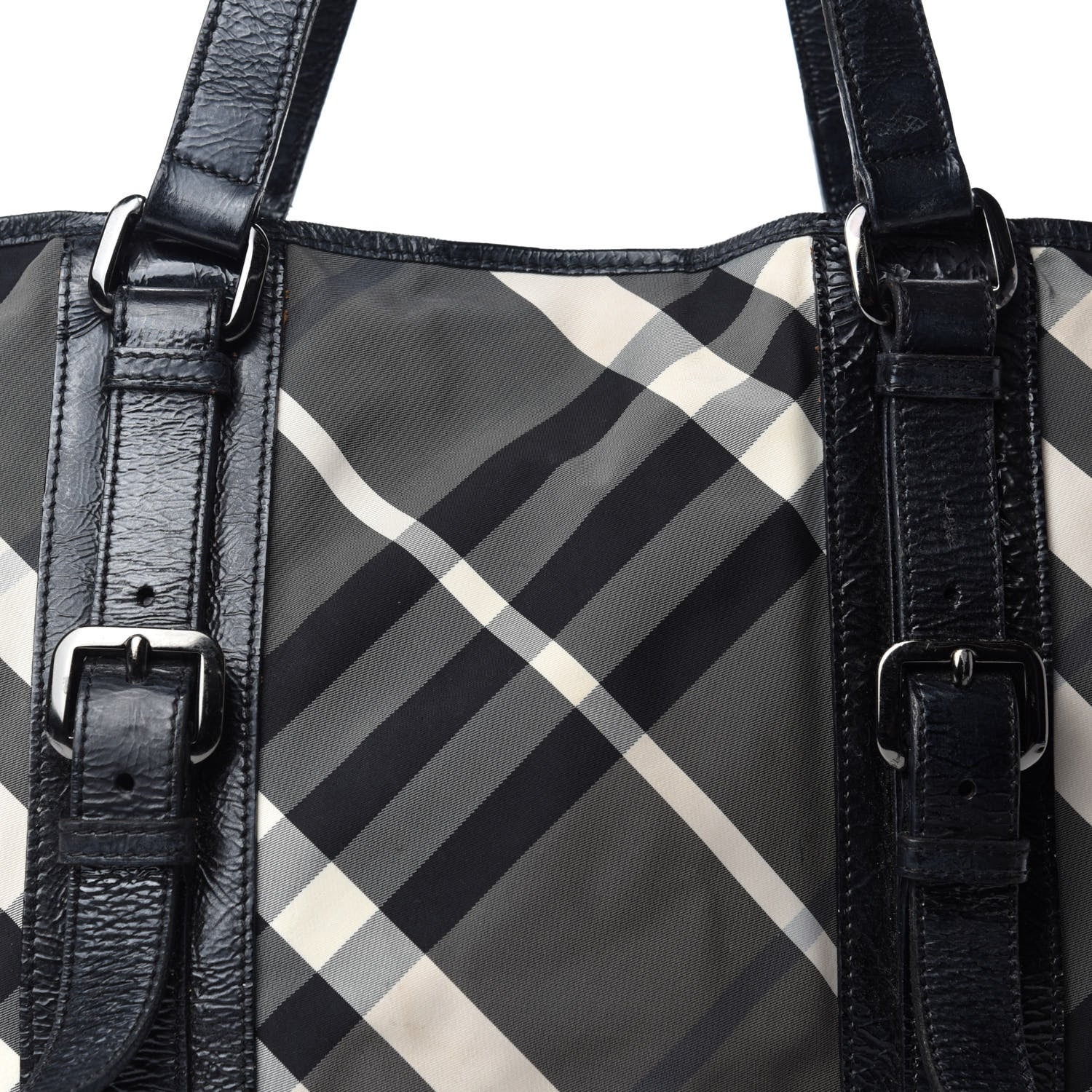 Burberry Nylon Beat Check Victoria Tote Black 11 of 11