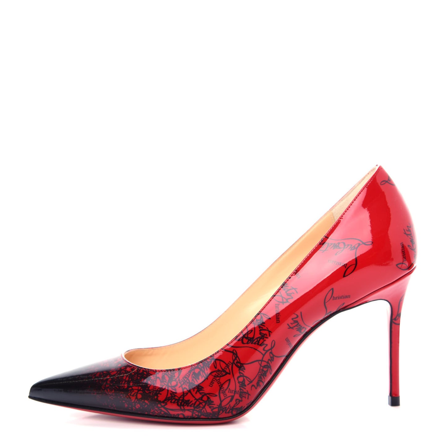Patent Logo Degrade Decollete 554 85 Pumps 35.5 Black Loubi